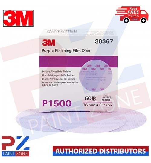 3M 30367 PURPLE FILM FINISHING DISCS 75MM 260L PK50 P1500